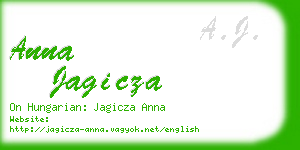 anna jagicza business card